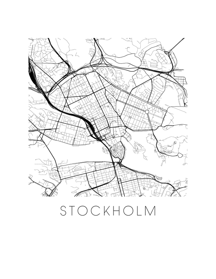 Stockholm Map Print