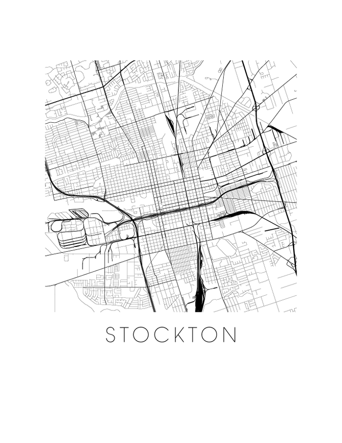 Stockton Map Print