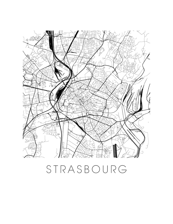 Strasbourg Map Print
