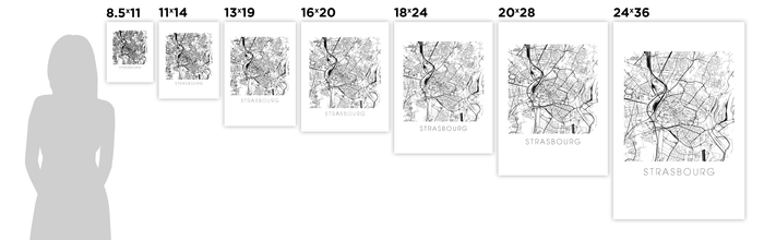 Strasbourg Map Print