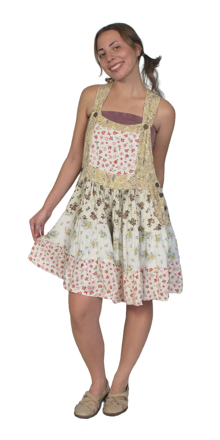 SUMMER SALE! Patchwork Mini Jumper Skort: Herb / S