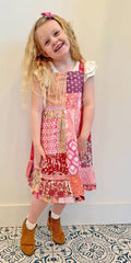 SUMMER SALE! Ruffle Hem Patchwork Dress