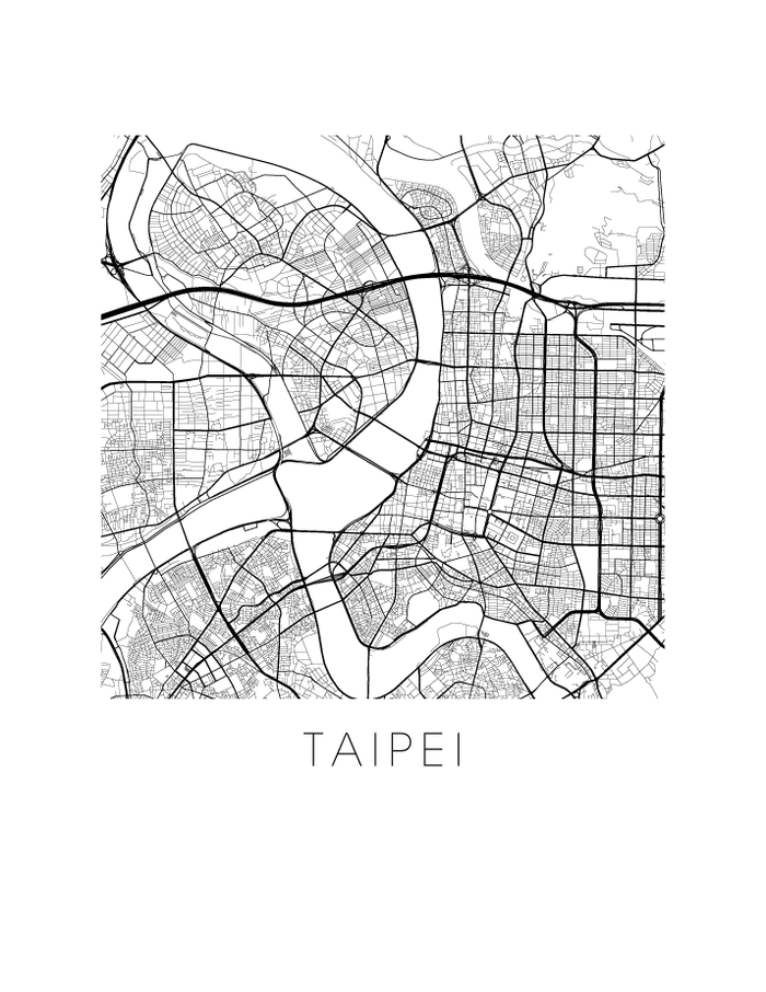 Taipei Map Print