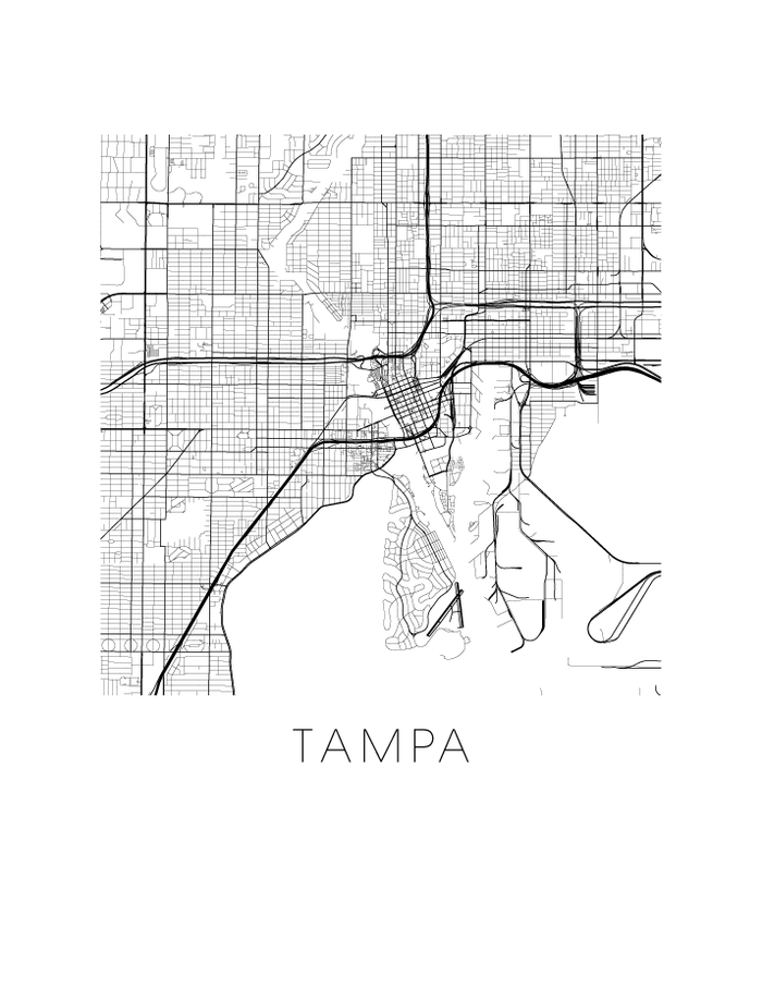 Tampa Map Print