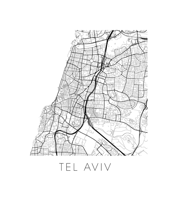 Tel Aviv Map Print