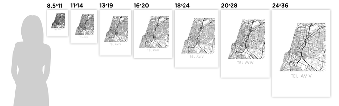 Tel Aviv Map Print