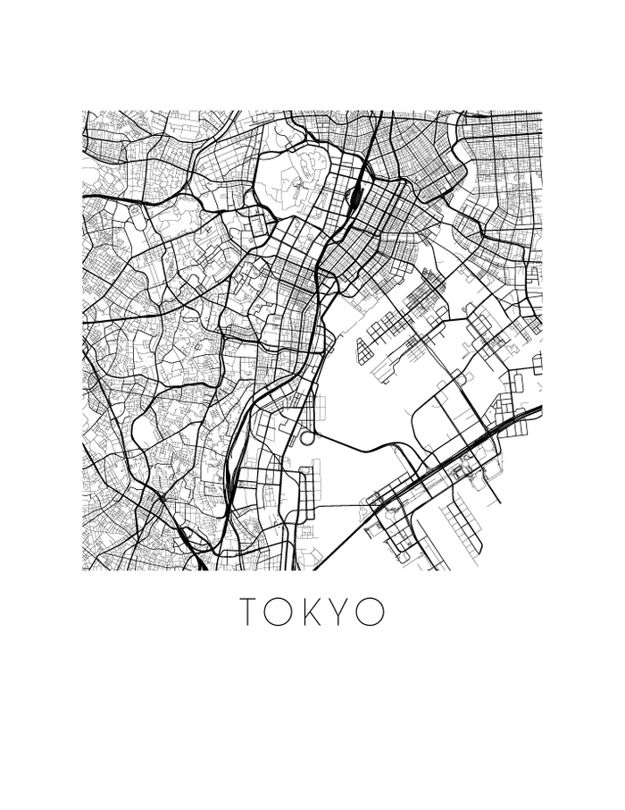 Tokyo Map Print