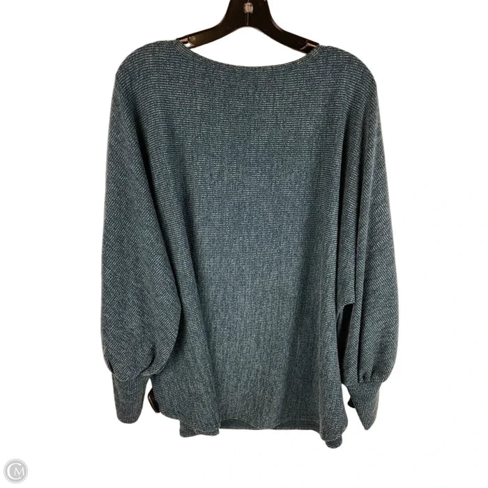 Top Long Sleeve By Max Studio In Blue, Size: 2x