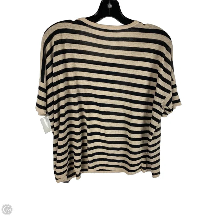 Top Short Sleeve By Eileen Fisher In Striped Pattern, Size: M