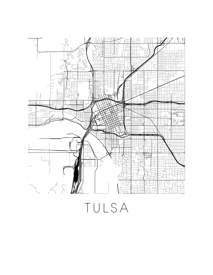 Tulsa Map Print