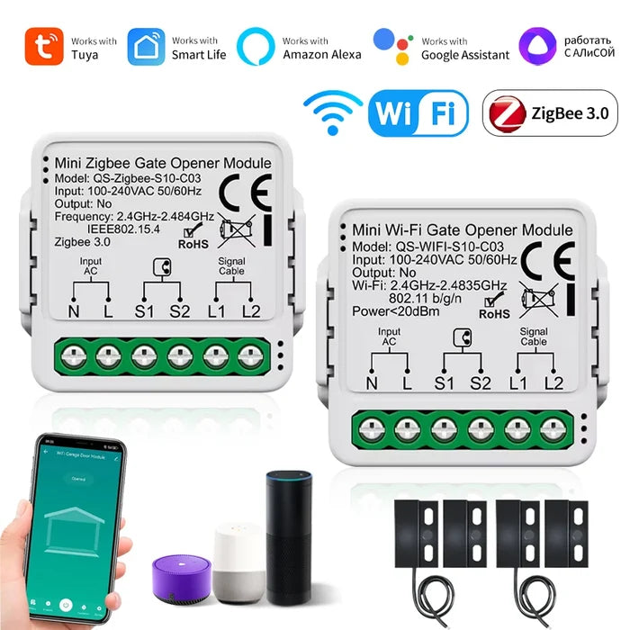 Tuya WiFi/Zigbee Smart Gate Opener Controller (Alexa/Google Home)