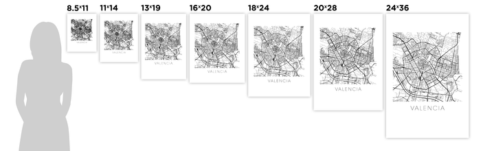 Valencia Map Print
