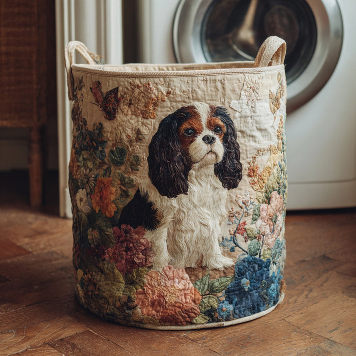 Vasketøjskurv med blomster Cavalier