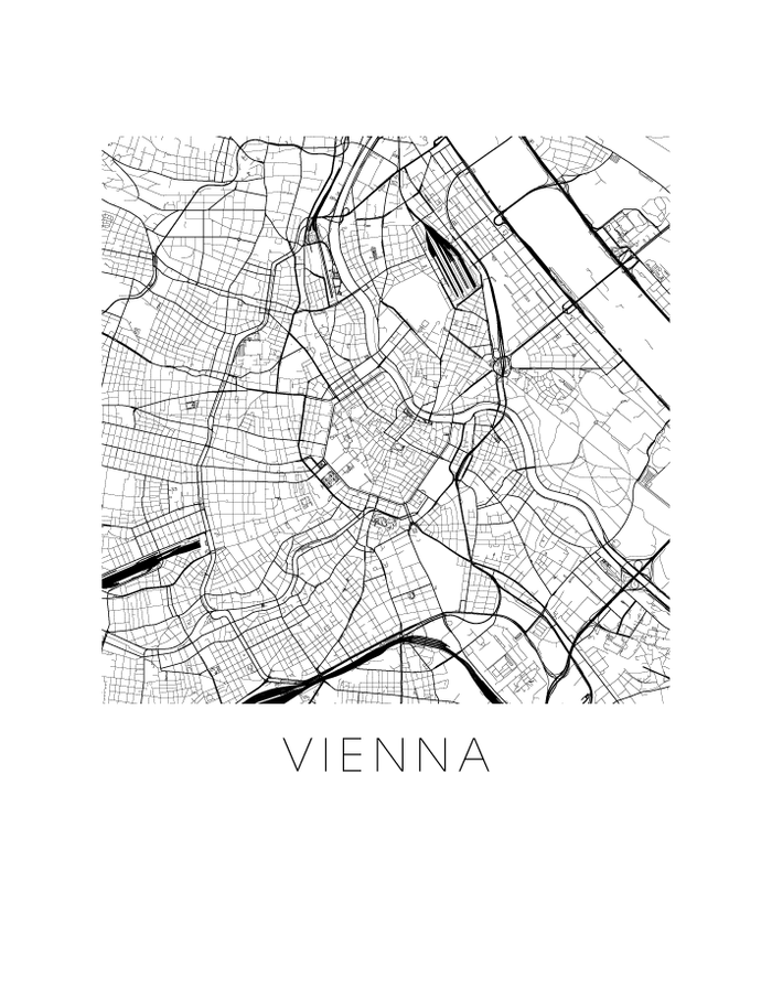 Vienna Map Print