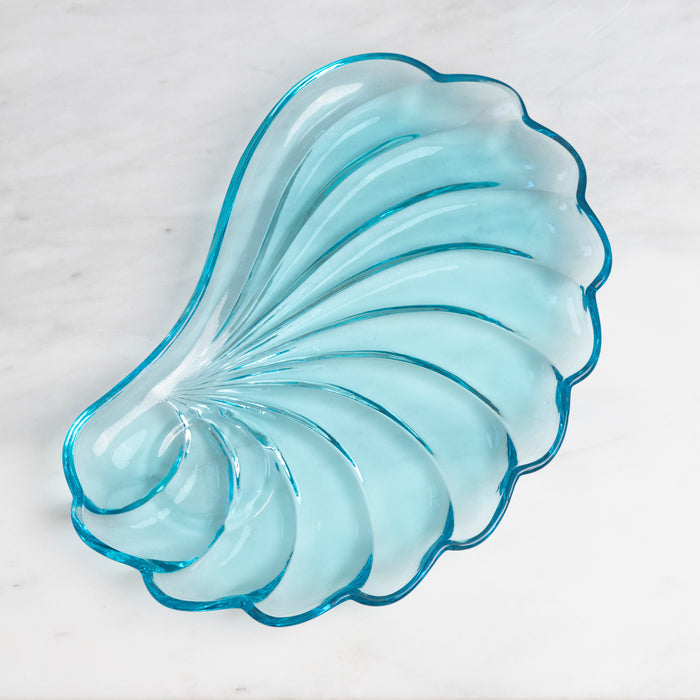 Blue Glass Snack Plate