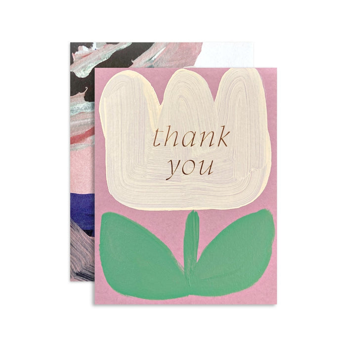 Floral Hand Painted Thank You Card