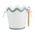White Wavy Ice Bucket Set