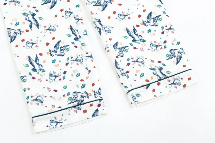 Women's Bamboo Long Sleeve Button-up Pj Set - Bye Bye Birdie