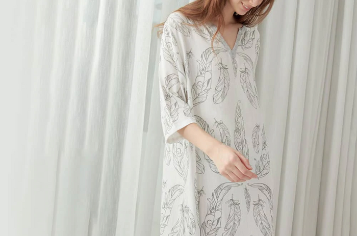Women's Bamboo Sleeping Tunic - Feather White