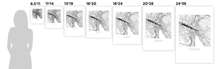 Zurich Map Print